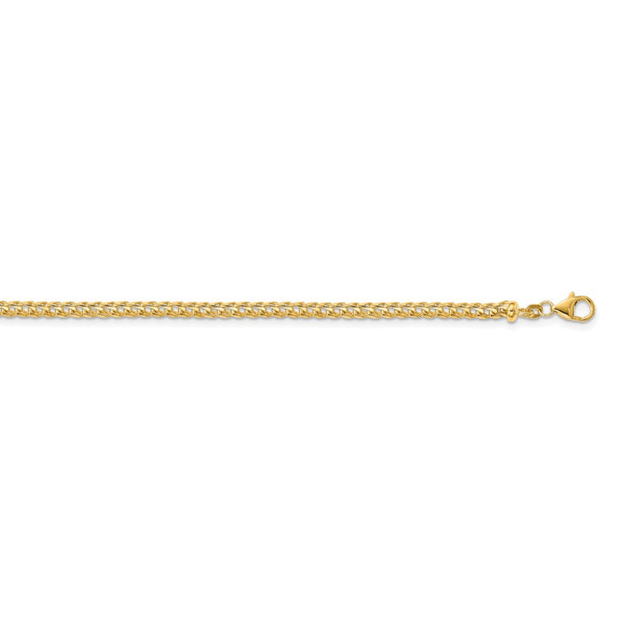 Million Charms 14k Yellow Gold, Necklace Chain, 3.7mm Franco Chain, Chain Length: 24 inches