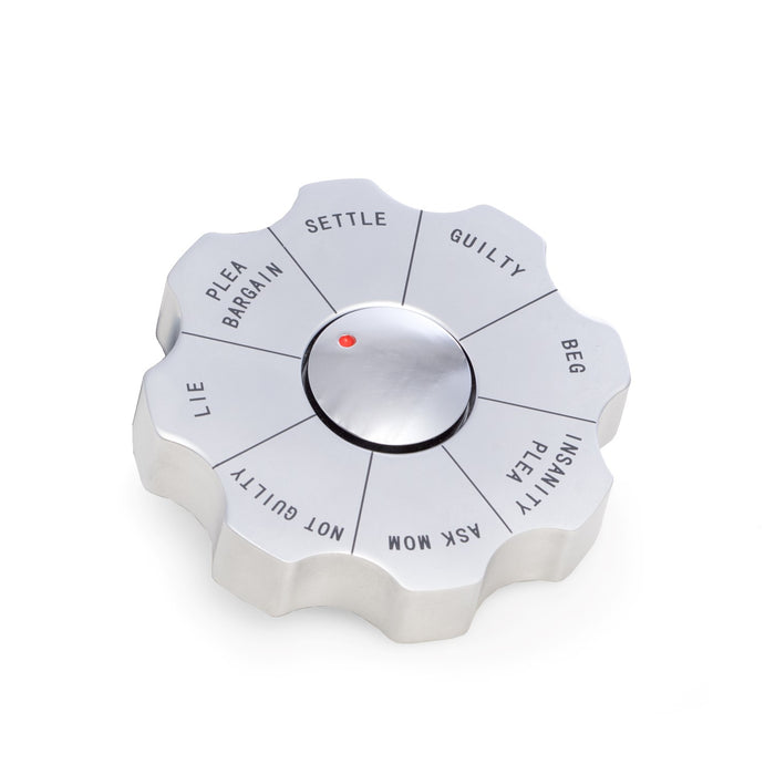 Occasion Gallery Silver Color "Legal", Spinner Decision Maker Paperweight.  3.5 L x 0.85 W x  H in.