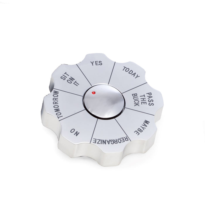 Occasion Gallery Silver Color Spinner Decision Maker Paperweight.  3.5 L x 0.85 W x  H in.
