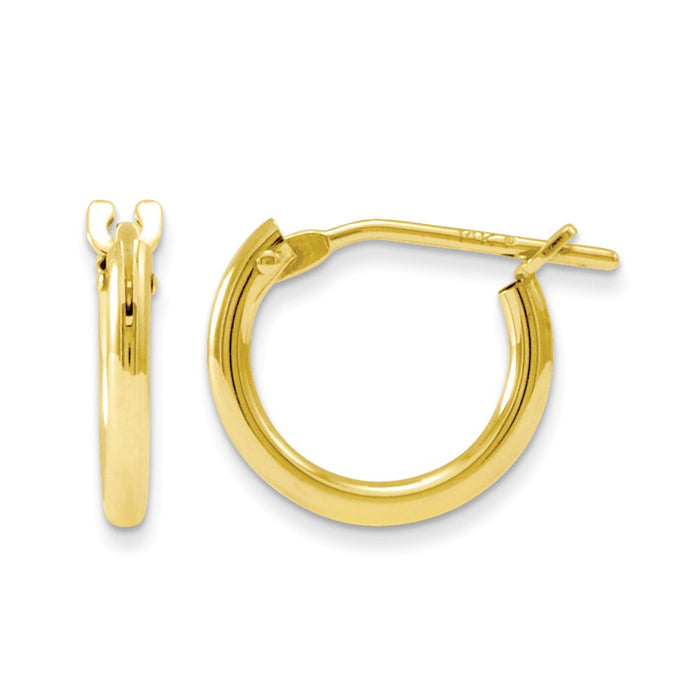 14k Yellow Gold Madi K Hoop Earrings, 9mm x 9mm