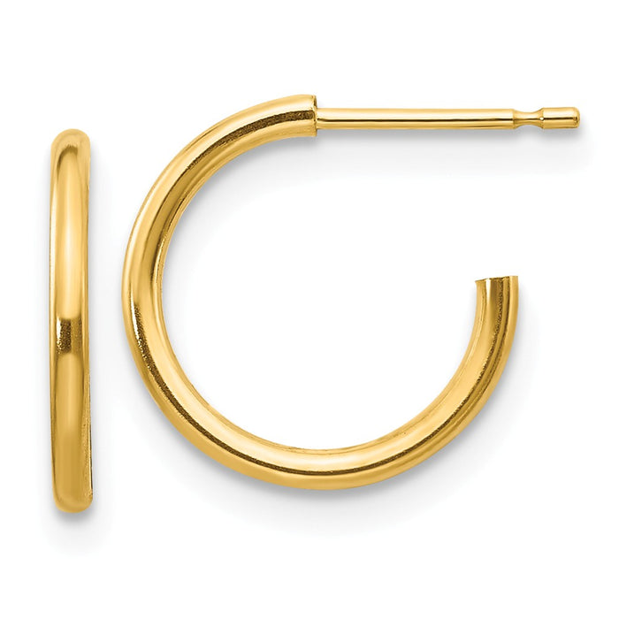 14k Yellow Gold Madi K Hoop Earrings, 10mm x 10mm