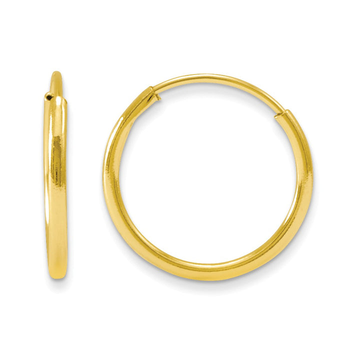 14k Yellow Gold Madi K Endless Hoop Earrings, 12mm x 12mm