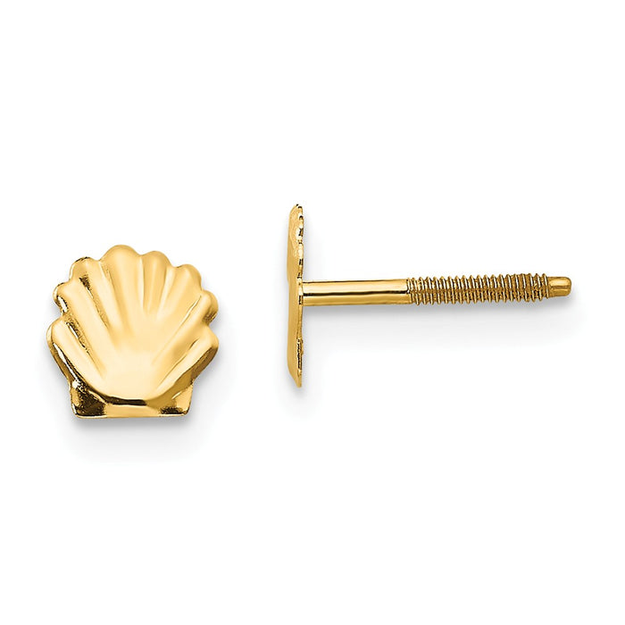 14k Yellow Gold Madi K Shell Post Earrings, 5mm x 5mm