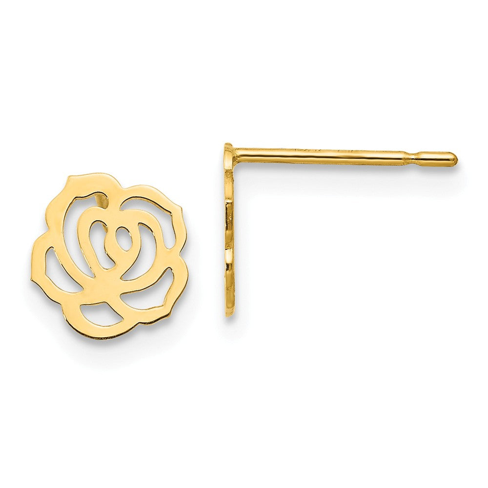 14k Yellow Gold Madi K Children's Flower Post Earrings, 8mm x 8mm