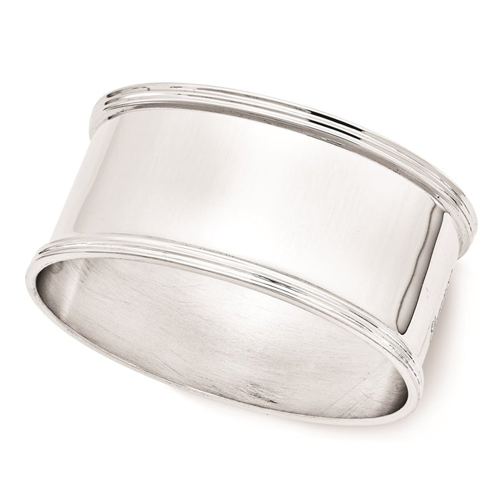 Sterling Silver Single Oval Napkin Ring