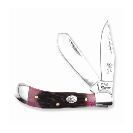 Steel Warrior Red Walnut Jig Saddlehorn Knife
