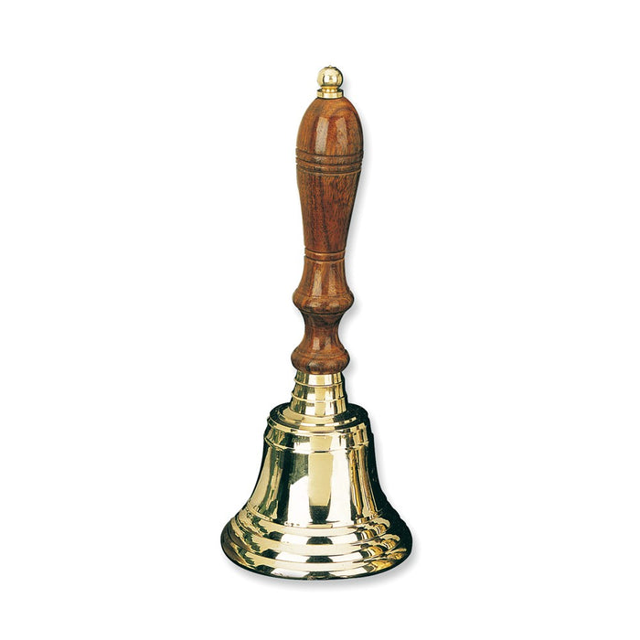 4 Inch Brass Wooden Handle Hand Bell