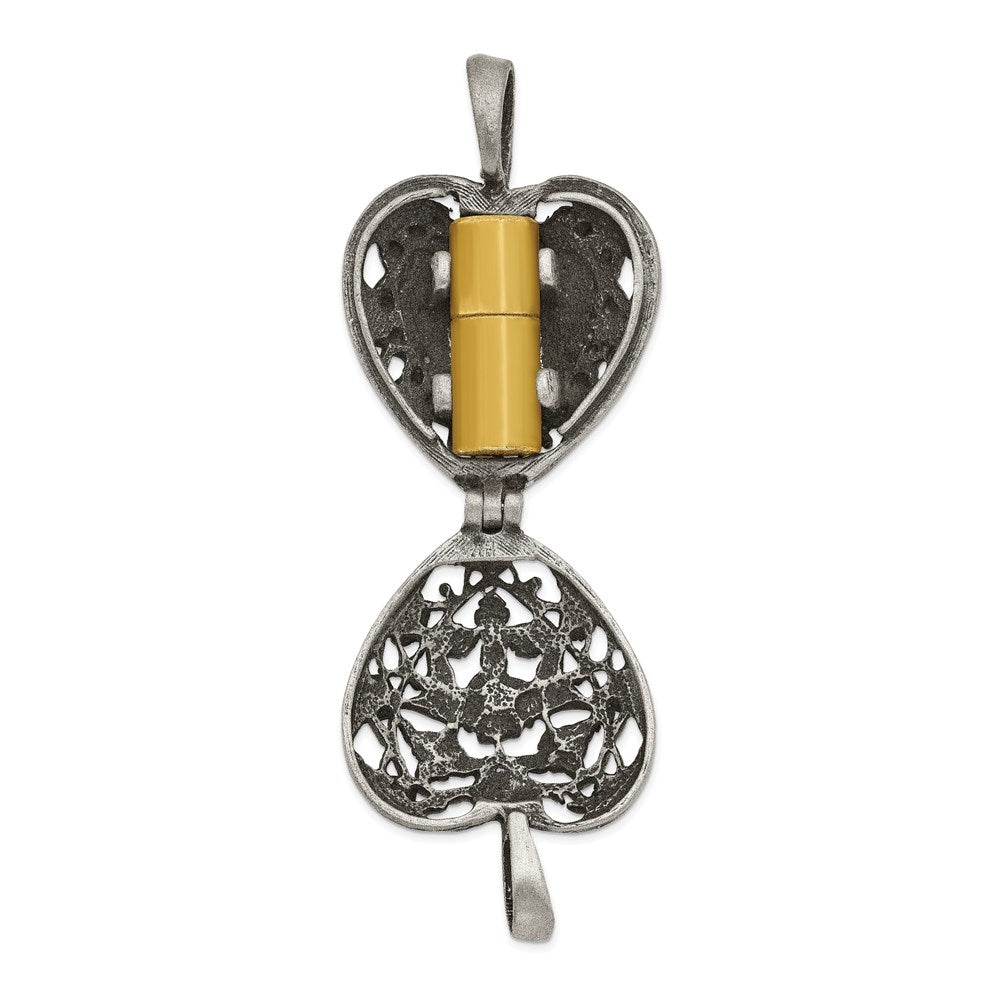 Keepsake Bereavement Always in My Heart Silvertone Heart Memorial AshHolder Locket 24in Necklace