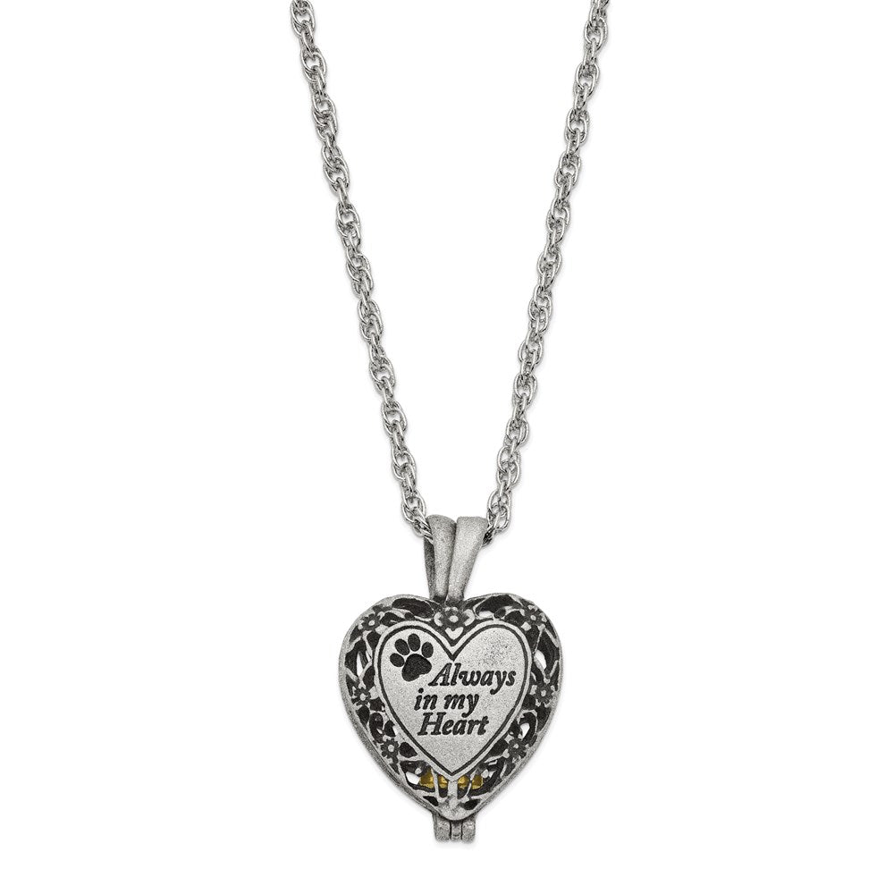 Keepsake Bereavement Always In My Heart Pet Memorial Ash Holder Locket Necklace