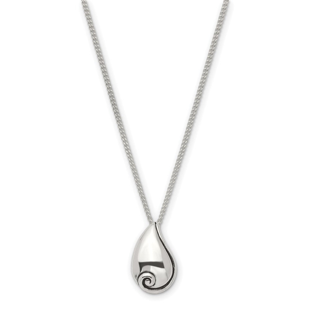 Keepsake Bereavement Silver-plated Metal No Tears in Heaven Teardrop 18in Necklace