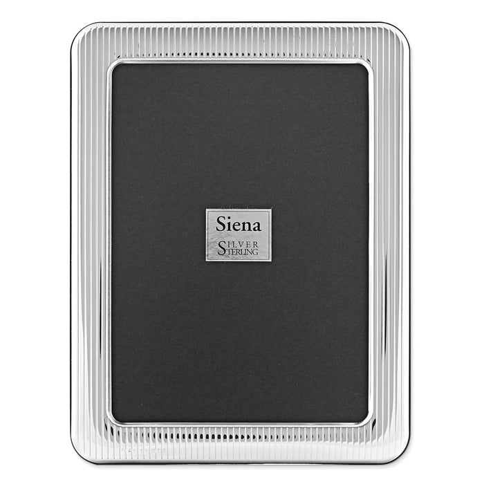 Occasion Gallery Wedding Keepsake Gifts, Bilaminate 925 Sterling Silver Grooved 7.5x9.5 Photo Picture Frame