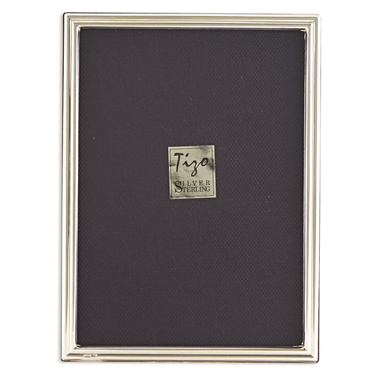 Occasion Gallery Wedding Keepsake Gifts, 925 925 Sterling Silver Narrow Grooved 7.5x9.5 Photo Picture Frame