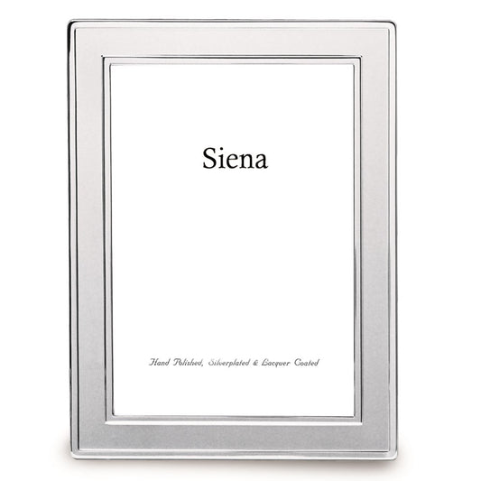 Occasion Gallery Silver-plated Plain Double Border 5x7 Photo Picture Frame