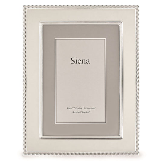 Occasion Gallery Wedding Keepsake Gifts, Silver-plated Roped Border 7.5x9.5 Photo Picture Frame
