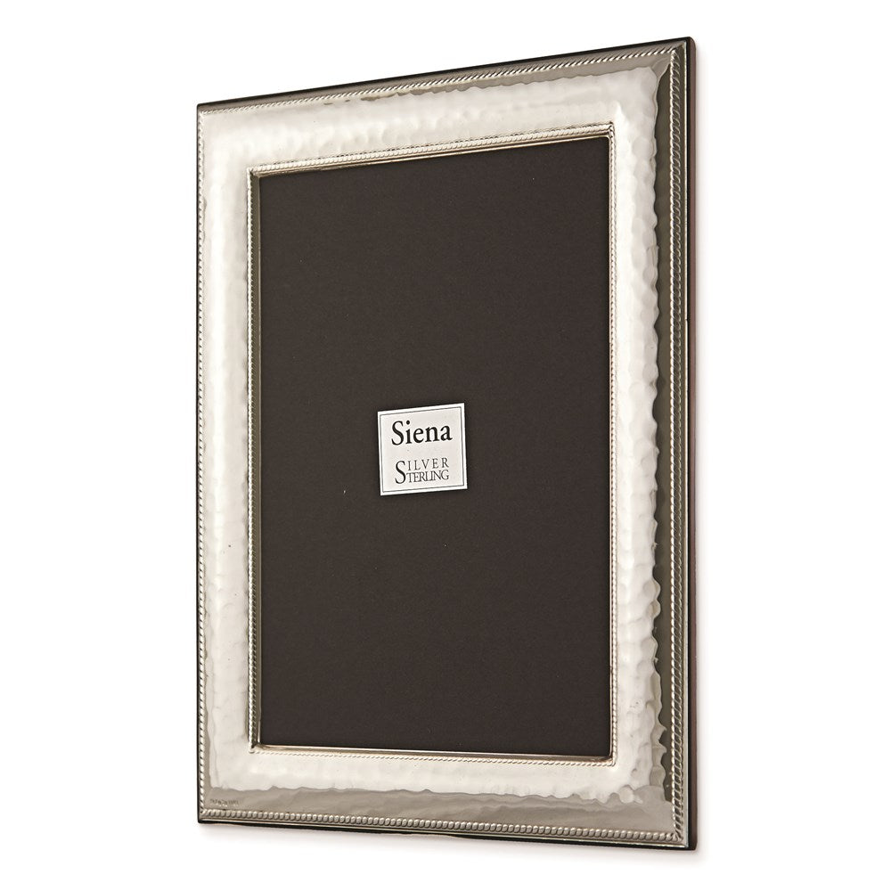 Occasion Gallery Wedding Keepsake Gifts, Bilaminate 925 Sterling Silver Hammered Roped Border 4x6 Photo Picture Frame