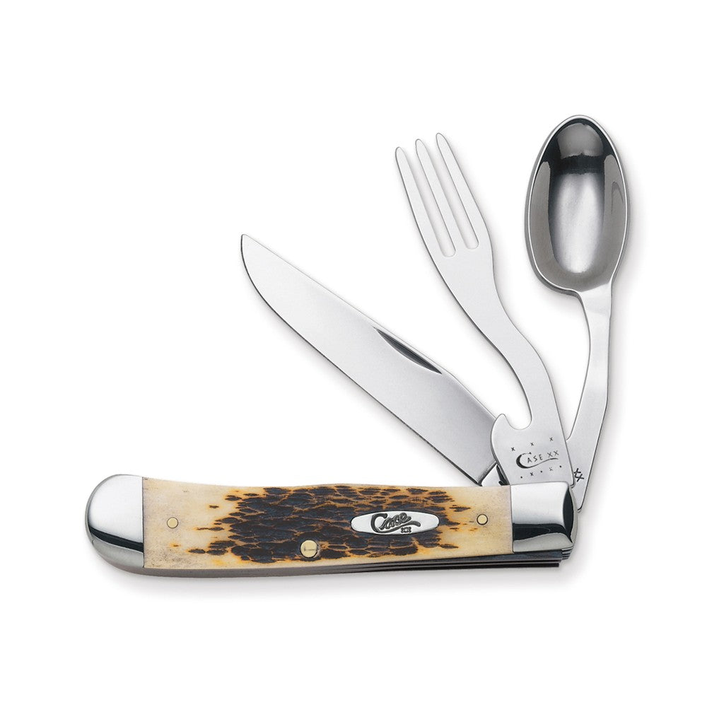 Case Amber Bone Handle Hobo Cutlery Knife