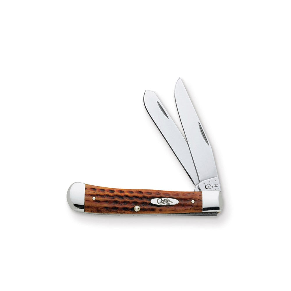 Case PocketWorn Harvest Orange Bone Handle Trapper Knife
