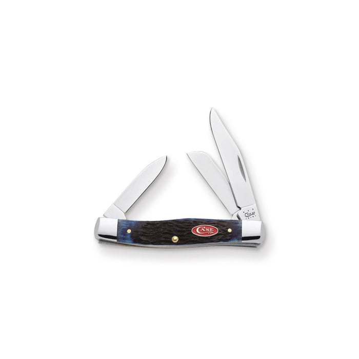 Case Navy Blue with Red Shield Medium Stockman Knife