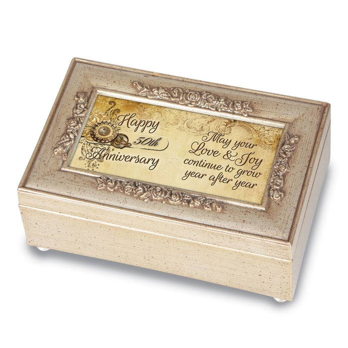Happy 50th Anniversary Ivory Music Box
