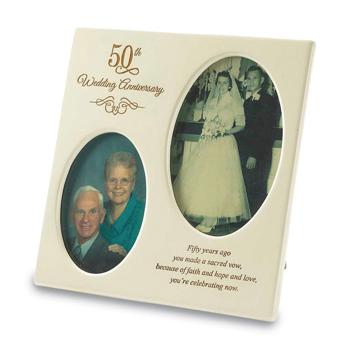 50th Anniversary Double Photo Frame