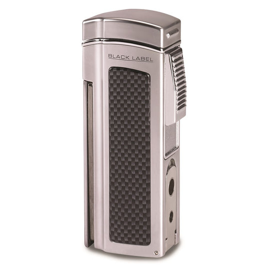 Dominator Chrome Matte Quad Torch Flame Table Lighter