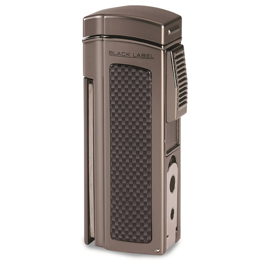 Dominator Dark Gun Matte Quad Torch Flame Table Lighter