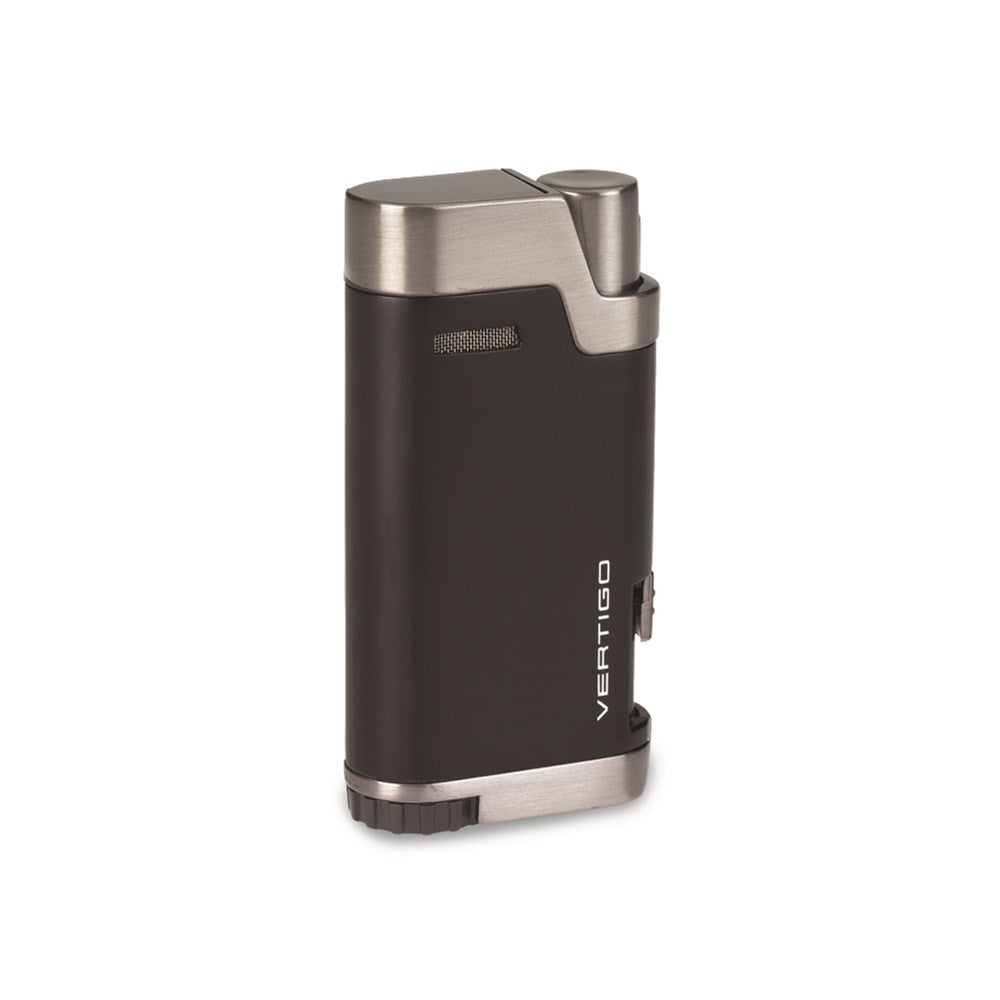 Vertigo Bullet Black Matte and Gunmetal Twin Flame Torch Lighter