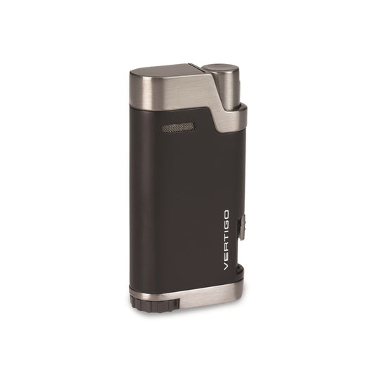 Vertigo Bullet Black Matte and Gunmetal Twin Flame Torch Lighter