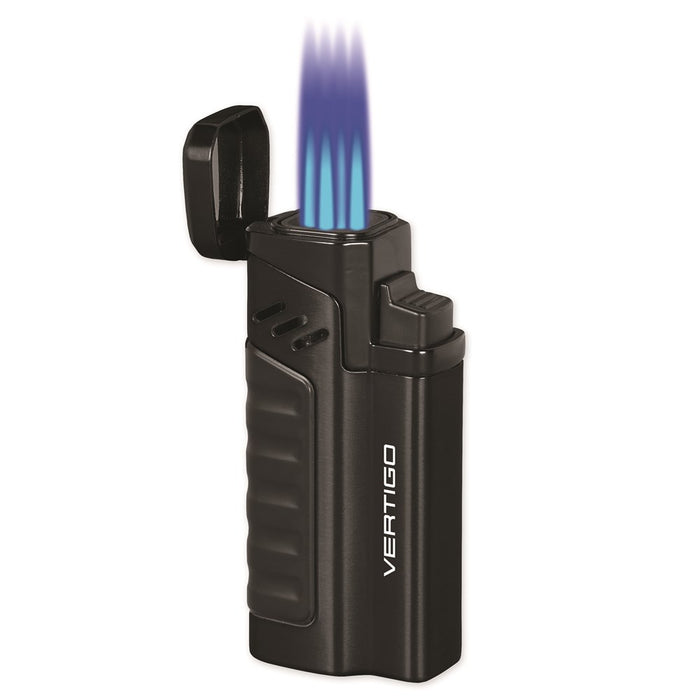 Vertigo Renegade Black Matte Quad Flame Torch Lighter