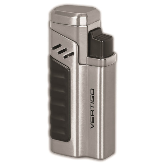Vertigo Renegade Brushed Chrome Quad Flame Torch Lighter