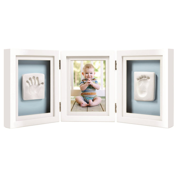 Occasion Gallery Baby Keepsake Gifts:  White Babyprints Deluxe Desk Photo Picture Frame