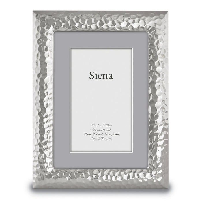Occasion Gallery Silver-plated Hammered 5x7 Photo Picture Frame