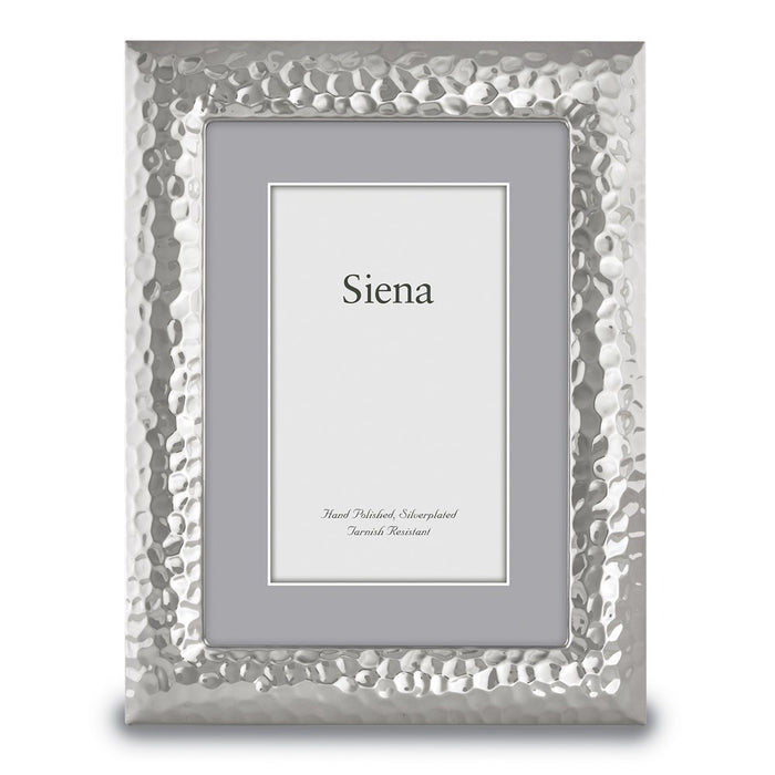 Occasion Gallery Silver-plated Hammered 8x10 Photo Picture Frame
