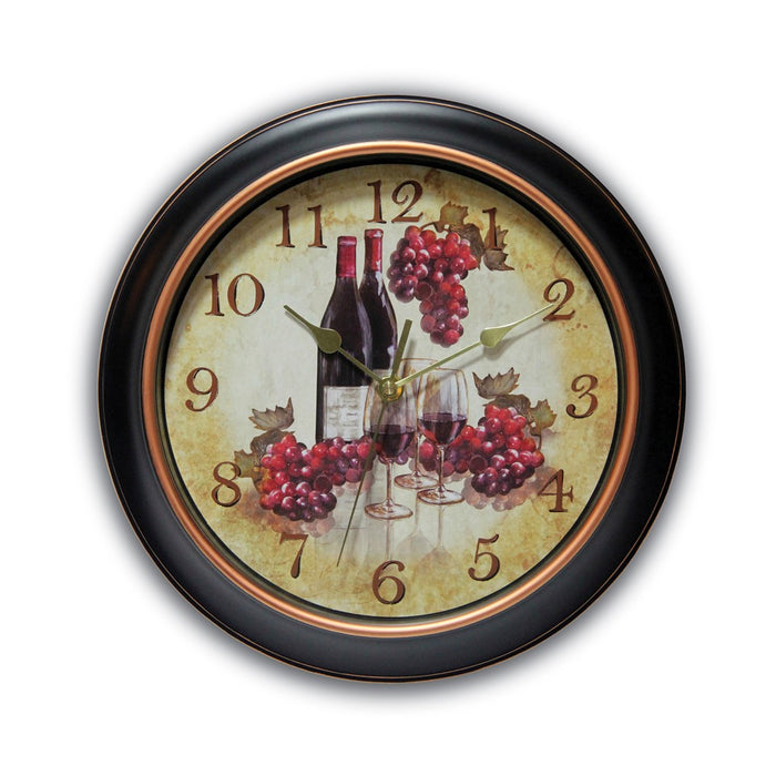 Valencia Wine & Grape® Dial Wall Clock w/Silent Movement