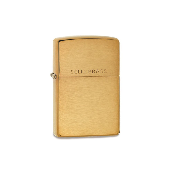 Zippo Brushed Solid Brass Lighter