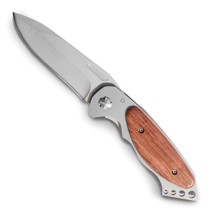 Wood Handle Stainless Steel Locking Pocket Knife