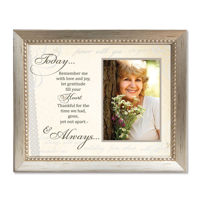 Keepsake Bereavement Today and Always Sentiment 4x6 Photo Silver-tone Memorial Frame