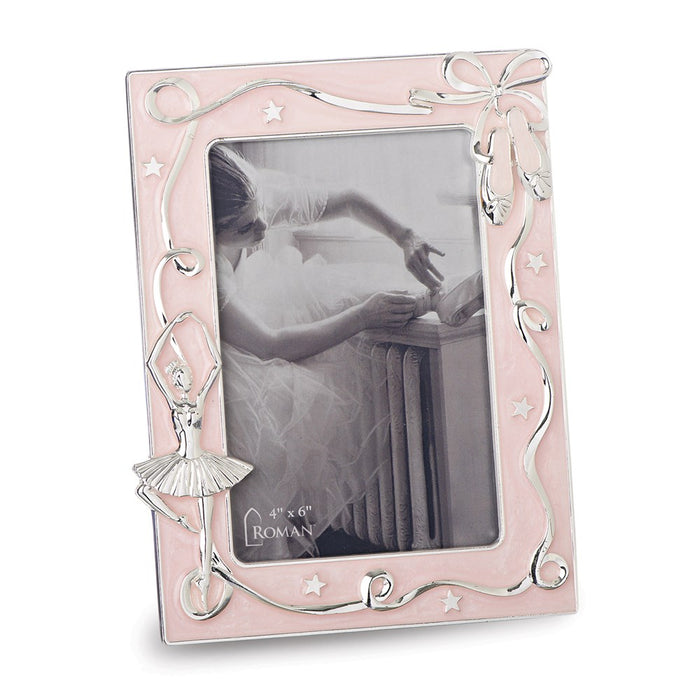 Occasion Gallery Pink Ballet Enameled 4x6 Photo Picture Frame