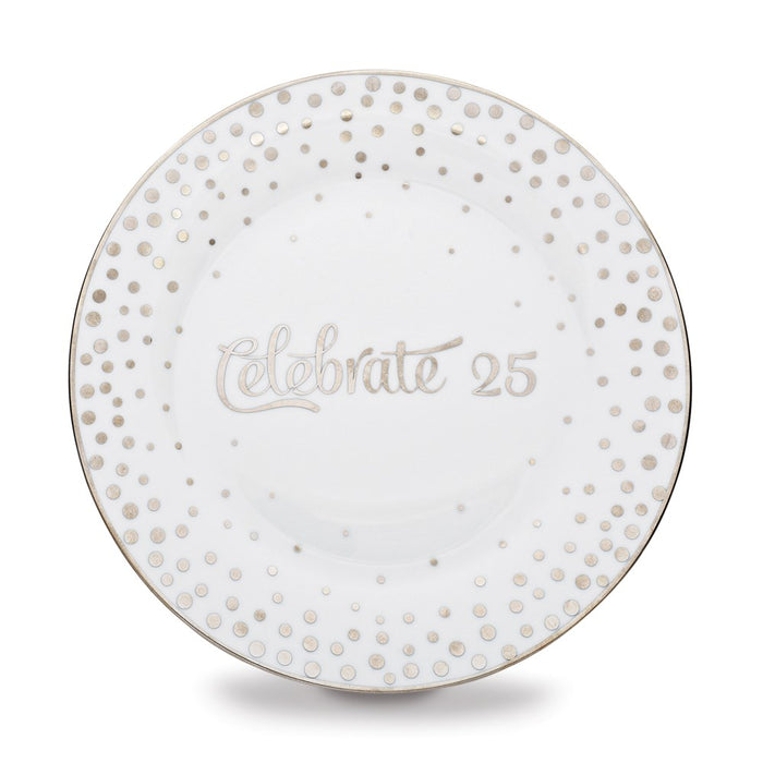 Porcelain & Silver-tone Celebrate Plate