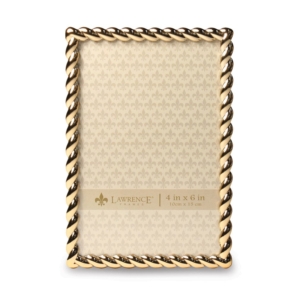 Occasion Gallery Gold-tone 4x6 Rope Photo Picture Frame