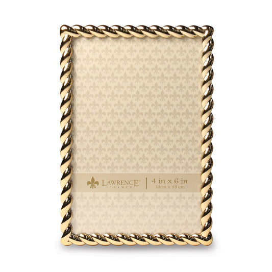Occasion Gallery Gold-tone 4x6 Rope Photo Picture Frame