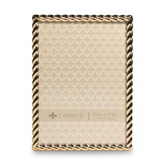 Occasion Gallery Gold-tone 5x7 Rope Photo Picture Frame