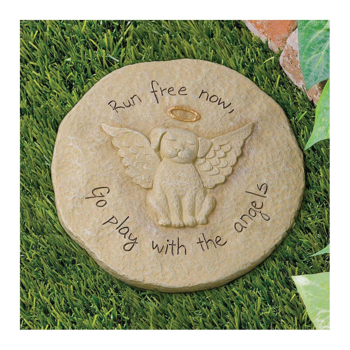 Keepsake Bereavement Run Free Now Memorial Rememberance Dog Angel Stepping Stone