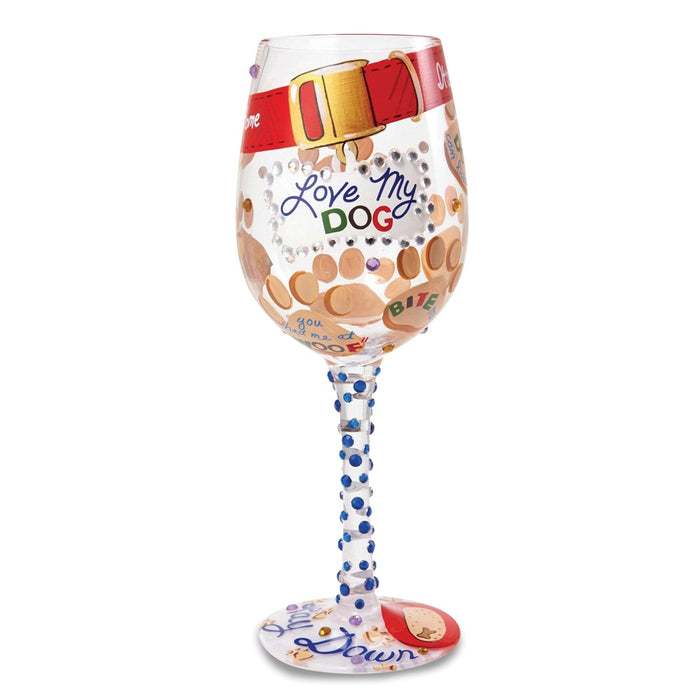 Lolita® Love My Dog Wine Glass