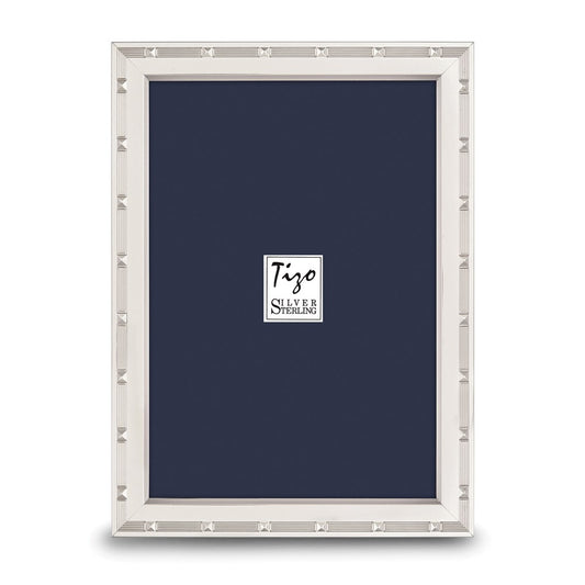 Occasion Gallery 925 Sterling Silver Geometric Border 4x6 Photo Picture Frame