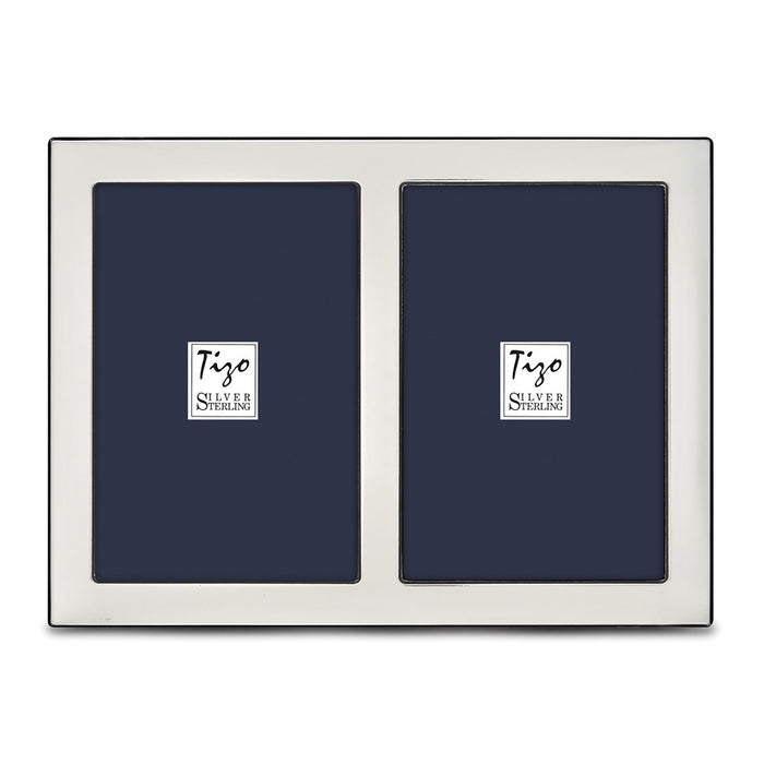 Occasion Gallery 925 Sterling Silver Plain Double 4x6 Photo Picture Frame