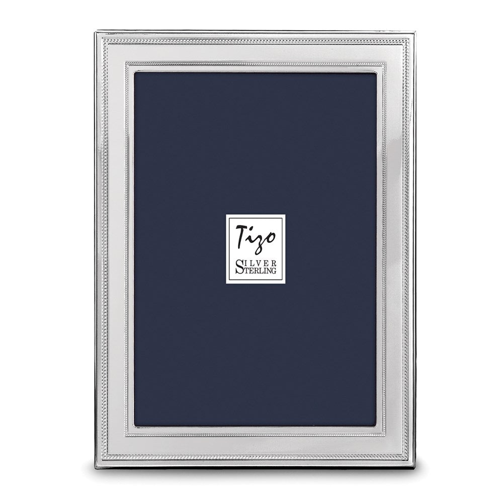 Occasion Gallery 925 Sterling Silver Double Beaded 4x6 Photo Picture Frame
