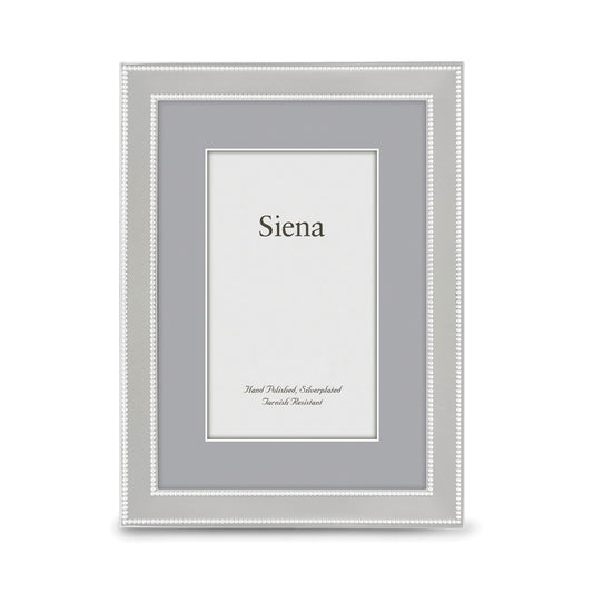 Occasion Gallery Silver-plated Double Beaded 4x6 Photo Picture Frame