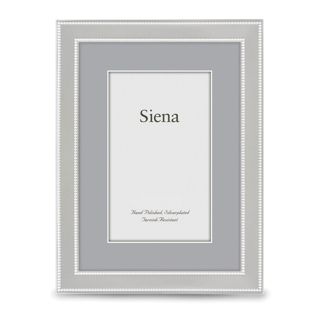 Occasion Gallery Silver-plated Double Beaded 5x7 Photo Picture Frame