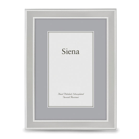 Occasion Gallery Silver-plated Double Beaded 5x7 Photo Picture Frame